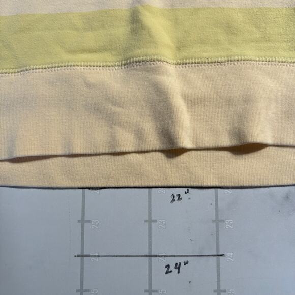 Vintage Gap Crewneck Sweater Womens L White Yellow Striped Y2K Preppy Stretch - Picture 8 of 8